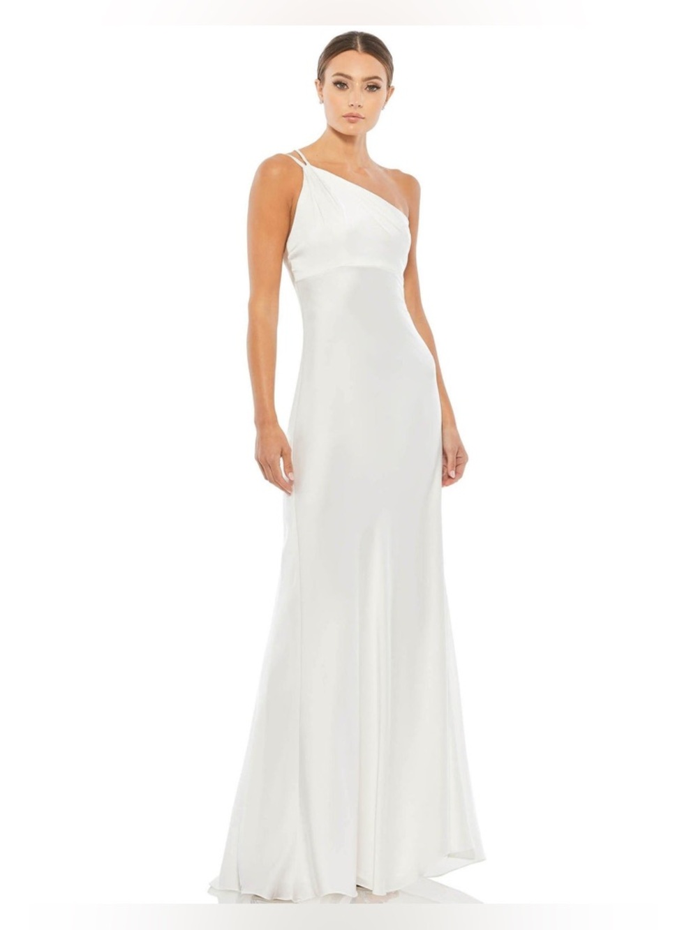 Ieena Mac Duggal Long One Shoulder Formal Gown One Shoulder Detail Sz: 6 #55385